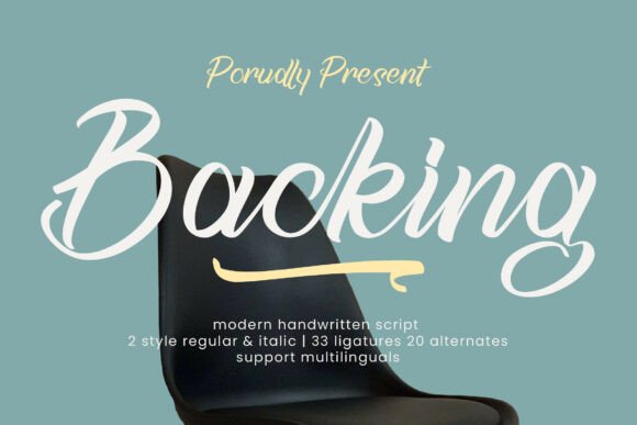 Backing: Elevating Modern Design with Elegant Script Typography