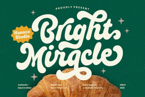 Bright Miracle: A Retro Script Font for Elegant Branding