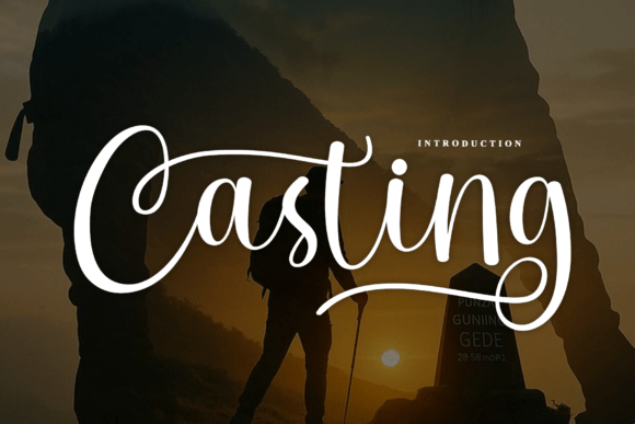 Casting: A Bold Calligraphy Script for Adventure Branding