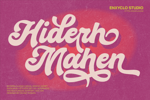 Hiderh Mahen: A Retro Script Font for Modern Design