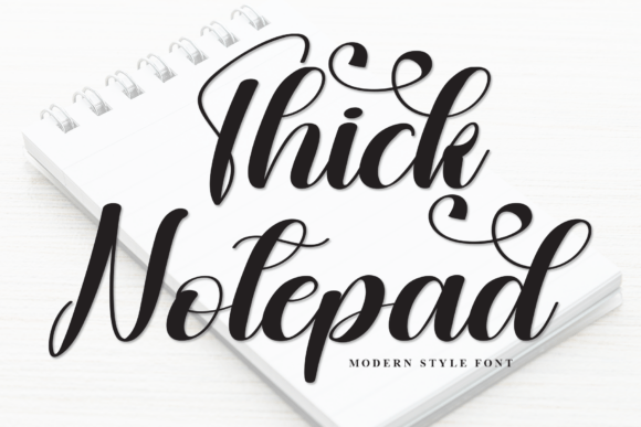 Thick Notepad: A Stylish Script Font for Modern Design