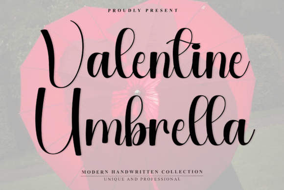 Valentine Umbrella: A Sophisticated Script for Autumnal Design