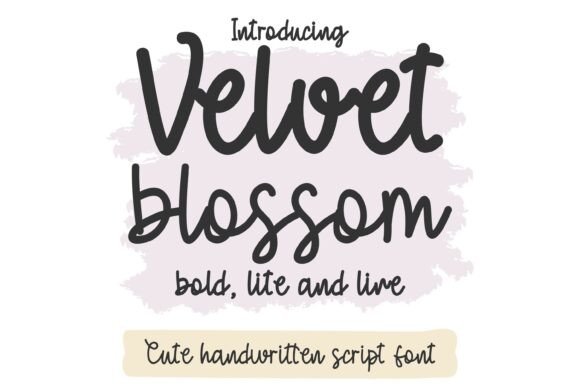Velvet Blossom Font: A Handwritten Touch for Modern Design
